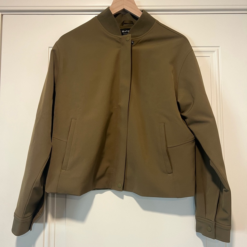 Athleta Women's Olive Bomber Jacket - Picture 2 of 4